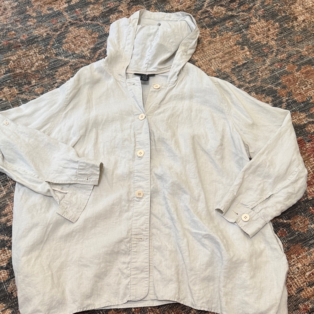 Grace Elements Light Gray Utility Coastal Jacket NWOT